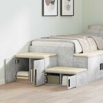 Armoire de rangement vidaXL Gris béton 127x41x40 cm Bois d'ingénierie