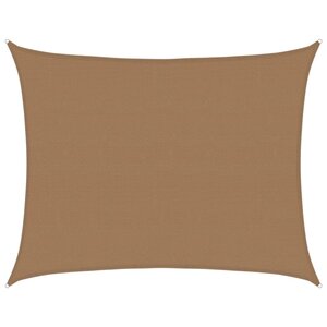 vidaXL Voile d'ombrage 160 g/m² Taupe 6x7 m PEHD
