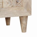vidaXL Table de chevet Beige 50 x 33 x 60 cm bois de manguier massif
