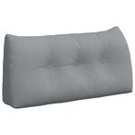 vidaXL Coussin de Dos Gris clair 100 x 24 x 50 cm tissu