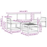 vidaXL Ensemble de canapés d'extérieur 5 pc Blanc et crème