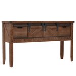 vidaXL Table console Bois massif de sapin 131 x 35 5  x 75 cm Marron