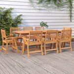 vidaXL Table de jardin 200x90x75 cm Bois d'acacia solide