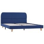 vidaXL Cadre de lit Bleu Tissu 140x200 cm
