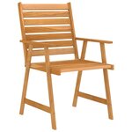 vidaXL Ensemble à manger de jardin 9 Pièces Bois d'acacia solide