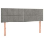 vidaXL Sommier à lattes de lit et matelas Gris clair 140x200cm Velours