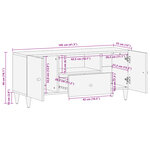 vidaXL Meuble TV 105x33x46 cm Bois massif de manguier