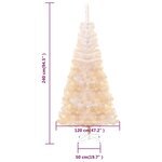 vidaXL Sapin de Noël artificiel pointes iridescentes Blanc 240 cm PVC