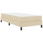 vidaXL Lit à ressorts avec matelas Crème 90 x 190 cm tissu
