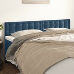 vidaXL Têtes de lit 2 Pièces Bleu foncé 80x5x78/88 cm Velours