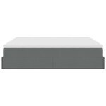 VidaXL Cadre de lit ottoman avec matelas gris foncé 200x200cm tissu
