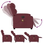 vidaXL Fauteuil de massage inclinable électrique Rouge bordeaux Tissu