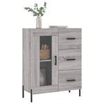 vidaXL Buffet sonoma gris 69 5x34x90 cm bois d'ingénierie