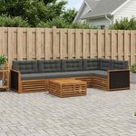vidaXL Ensemble de canapés d'extérieur 6 Pièces Naturel et Anthracite