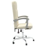 vidaXL Fauteuil inclinable de bureau Crème Similicuir