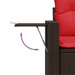 vidaXL Salon de jardin 5 Pièces avec coussins gris résine tressée acacia