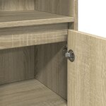 vidaXL Armoire de salle de bain Chêne sonoma 30x30x183 5 cm Aggloméré