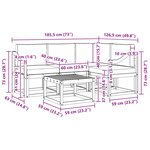 vidaXL Ensemble de canapés d'extérieur 5 pc Naturel et Crème