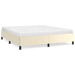 vidaXL Cadre de lit Crème 160x200 cm Similicuir