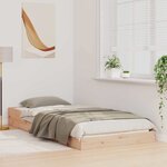 vidaXL Cadre de lit Marron 90 x 210 cm Bois massif en pin