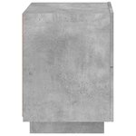 vidaXL Armoires de chevet et lumières LED 2 Pièces gris béton