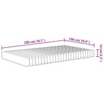 vidaXL Matelas en mousse moyennement doux 100x200 cm
