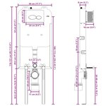 vidaXL Cadre de montage Blanc Acier