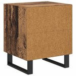 vidaXL Cabinet de chevet avec tiroir Bois ancien 40 x 35 x 47.5 cm