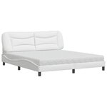 vidaXL Lit avec matelas Hvar blanc 180x200 cm similicuir