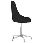 Vidaxl chaise pivotante de salle à manger noir tissu