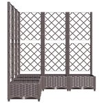 vidaXL Jardinière avec treillis Marron 120x120x121 5 cm PP