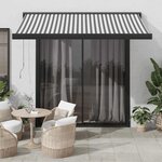 vidaXL Auvent rétractable anthracite et blanc 3 5x2 5m tissu/aluminium
