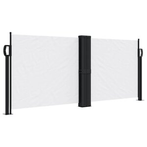 vidaXL Auvent latéral rétractable blanc 100x1000 cm