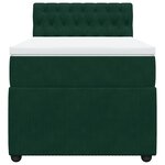 vidaXL Sommier à lattes de lit et matelas Vert foncé 80x200 cm Velours