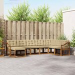 vidaXL Ensemble de canapés d'extérieur 8 Pièces Naturel et Beige