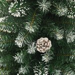 vidaXL Sapin de Noël artificiel mince avec support 210 cm PVC