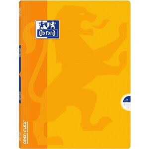 Cahier OPENFLEX agrafé 24 x 32 cm 96 pages grands carreaux 90g jaune OXFORD