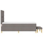 vidaXL Lit Box Spring avec Matelas & Banc Taupe 100x200 cm Tissu
