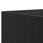 vidaXL Salon de jardin 8 Pièces avec coussins noir résine tressée