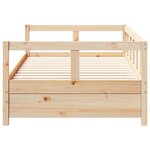 vidaXL Lit de jour naturel 80x200 cm bois de pin massif