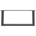 vidaXL Pieds de table basse en U 2 pièces Anthracite 70 x (30-31) cm Acier