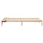 vidaXL Cadre de lit avec tables de chevet Naturel 90 x 210 cm