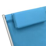 vidaXL Chaises à bascule lot de 2 Acier Bleu