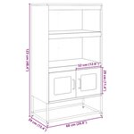 vidaXL Buffet haut blanc 68x39x123 cm acier