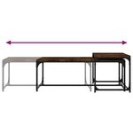 vidaXL Tables basses 2 Pièces Chêne fumé Bois d'ingénierie