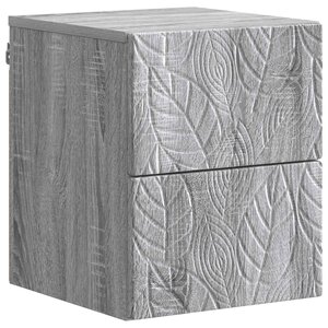 vidaXL Cabinet de chevet mural Sonoma gris 34 5 x 33 x 40 cm