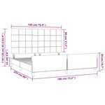 vidaXL Cadre de lit avec tête de lit Rose 180x200 cm Velours
