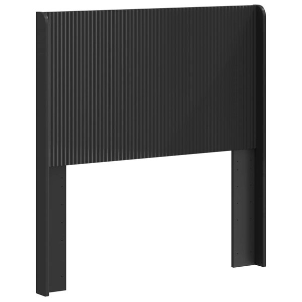 vidaXL Tête de lit Noir Bois d'ingénierie