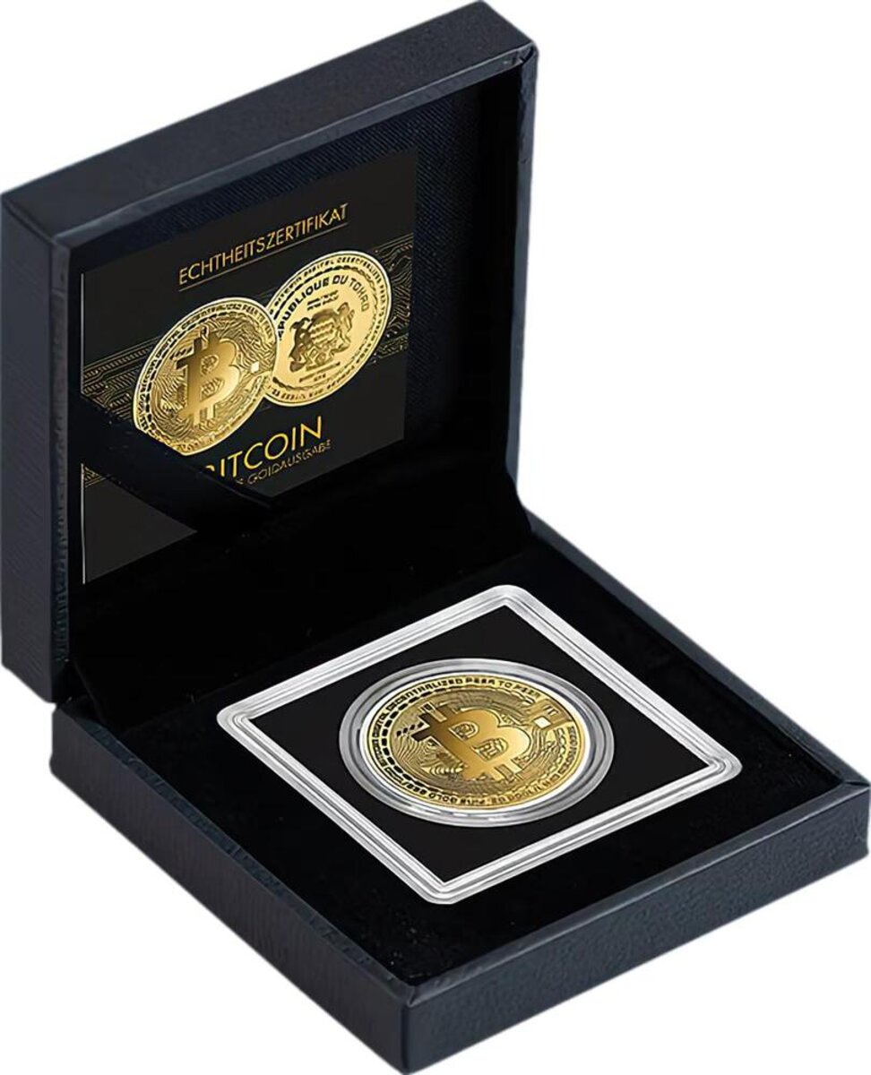 Pièce de monnaie en Or 3000 Francs g 0.031 (1/1000 oz) Millésime Gold Gift  BITCOIN 1/1000 - La Poste