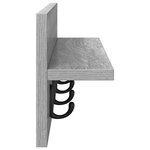 vidaXL Porte-manteau mural avec étagère Sonoma gris 60 x 10.5 x 18 cm